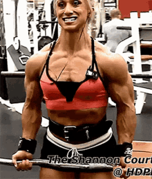 Female Muscle Pumping Iron GIF
