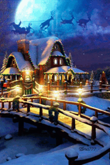 pai natal e renas santa claus and reindeer christmas winter snow