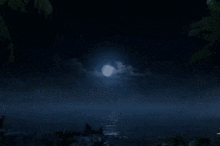 a painting of a tropical island with palm trees and a blue sky .