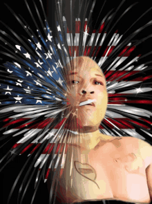 American Flag Selfie GIF - American Flag Selfie Sparkles GIFs