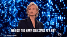 who got too many gold stars as a kid jane lynch weakest link too praised as a kid whos a smart kid here