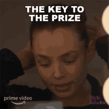 Kristine Froseth Key To The Prize GIF - Kristine Froseth Key To The Prize Tucking Hair GIFs