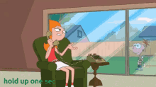 Phineas And Ferb Hold Up One Sec GIF