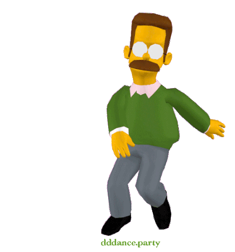 Ned Flanders Dancing Sticker - Ned Flanders Dancing Lol Stickers