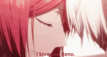 anime couple i love you reno love