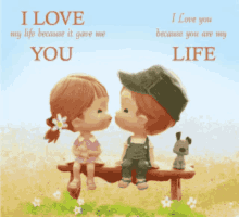 you are my life kiss i love you love cute