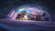 two cartoon characters are talking to each other with the words no no what are you doing