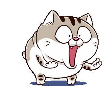 Ami Fat Cat Sticker - Ami Fat Cat Shocked Stickers