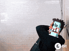 a pixelated image of a man with the number 8 bit on the bottom right