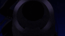 a cartoon character with a big smile on his face is standing in front of a full moon