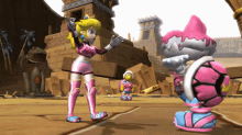 mario strikers charged peach angry mad throwing fit