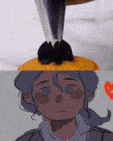 a close up of a person icing a cake and a close up of a person with a heart
