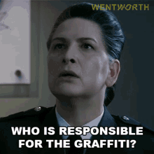 Who Is Responsible For The Graffiti Governor Joan Ferguson GIF - Who Is Responsible For The Graffiti Governor Joan Ferguson S2e3 GIFs