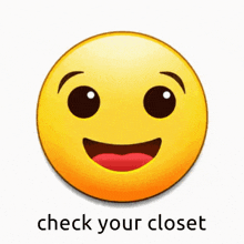 Check Your Closet Winking Emoji GIF - Check Your Closet Winking Emoji Closet GIFs