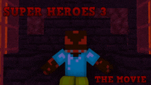 a poster for super heroes 3 the movie shows a cartoon character