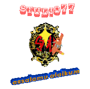 a logo for studio 77 with the words assalamualaikum below
