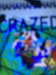 a blurred image of a cartoon with the word cracked visible