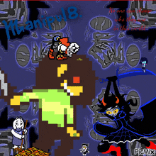 a picture of a video game with the number 8 in blue