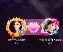 a screenshot of a video game with siren doll and nandhi