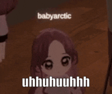 a picture of a girl with pink hair and the words babyarctic
