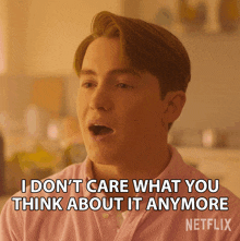 I Don'T Care What You Think About It Anymore Nick Nelson GIF - I Don'T Care What You Think About It Anymore Nick Nelson Kit Connor GIFs
