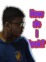 a man wearing glasses and a blue shirt that says santa morgan polo club