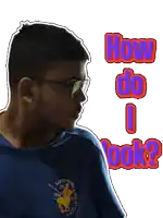 a man wearing glasses and a blue shirt that says santa morgan polo club