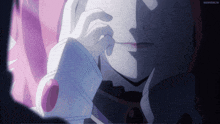 a close up of a person 's face with the words animeedit.tv below it