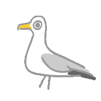 Gull чайка Sticker - Gull чайка Sea Bird Stickers