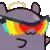 a pixel art of a cat wearing sunglasses .
