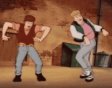 new kids on the block cartoon dance off moves