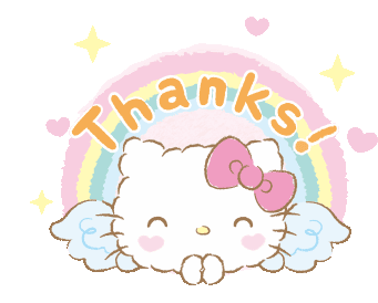 Thanks Hello Kitty Sticker - Thanks Hello Kitty Thank You Stickers
