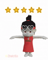 a cartoon girl wearing a headband that says zhoucita