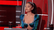 Im Touched Ariana Grande GIF - Im Touched Ariana Grande The Voice GIFs
