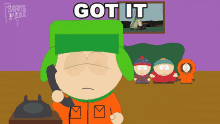 Got It Kyle Broflovski GIF - Got It Kyle Broflovski South Park GIFs