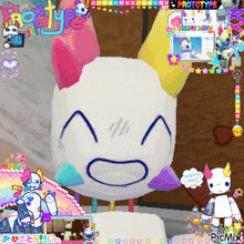 a picture of a stuffed animal that says prototype on the bottom
