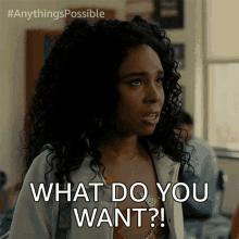 What Do You Want Kelsa GIF - What Do You Want Kelsa Anythings Possible GIFs
