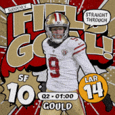 an advertisement for a football game between the 49ers and the rams