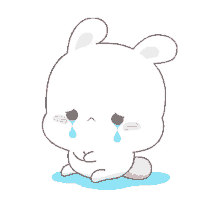crying bunny weeping bunny sad cry tears