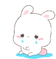 Crying Bunny Weeping Bunny Sticker