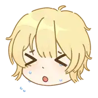 a cartoon drawing of a girl with blonde hair and tears on her face