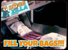 Dogezilla Zilla Coin GIF - Dogezilla Zilla Coin Fill Your Bags GIFs