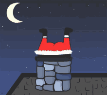 Chimney Santa GIF