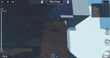 a screenshot of a video game that says " skip stage " at the top