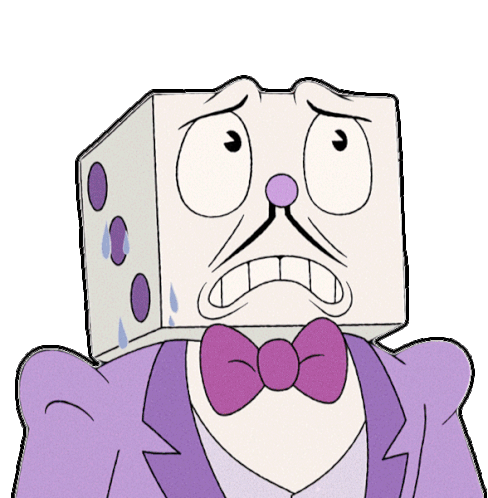 Nervous King Dice Sticker - Nervous King Dice The Cuphead Show - Discover &  Share GIFs