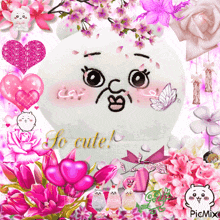 a picture of a stuffed animal with the words so cute