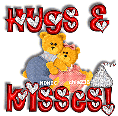 Hugs Kisses Sticker - Hugs Kisses Bear Stickers