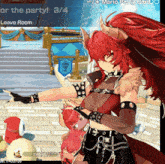 a screenshot of a video game that says " or the party 3/4 leave room "