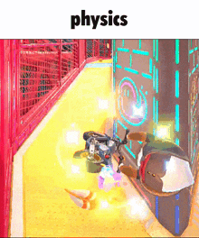 a picture of a video game with the word physics above it
