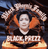 a picture of a woman with the name black preziz on the bottom